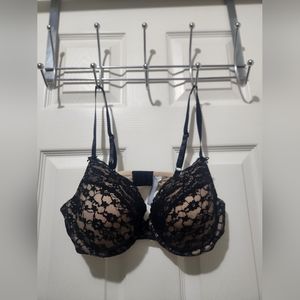 Aerie black lace bra 38C